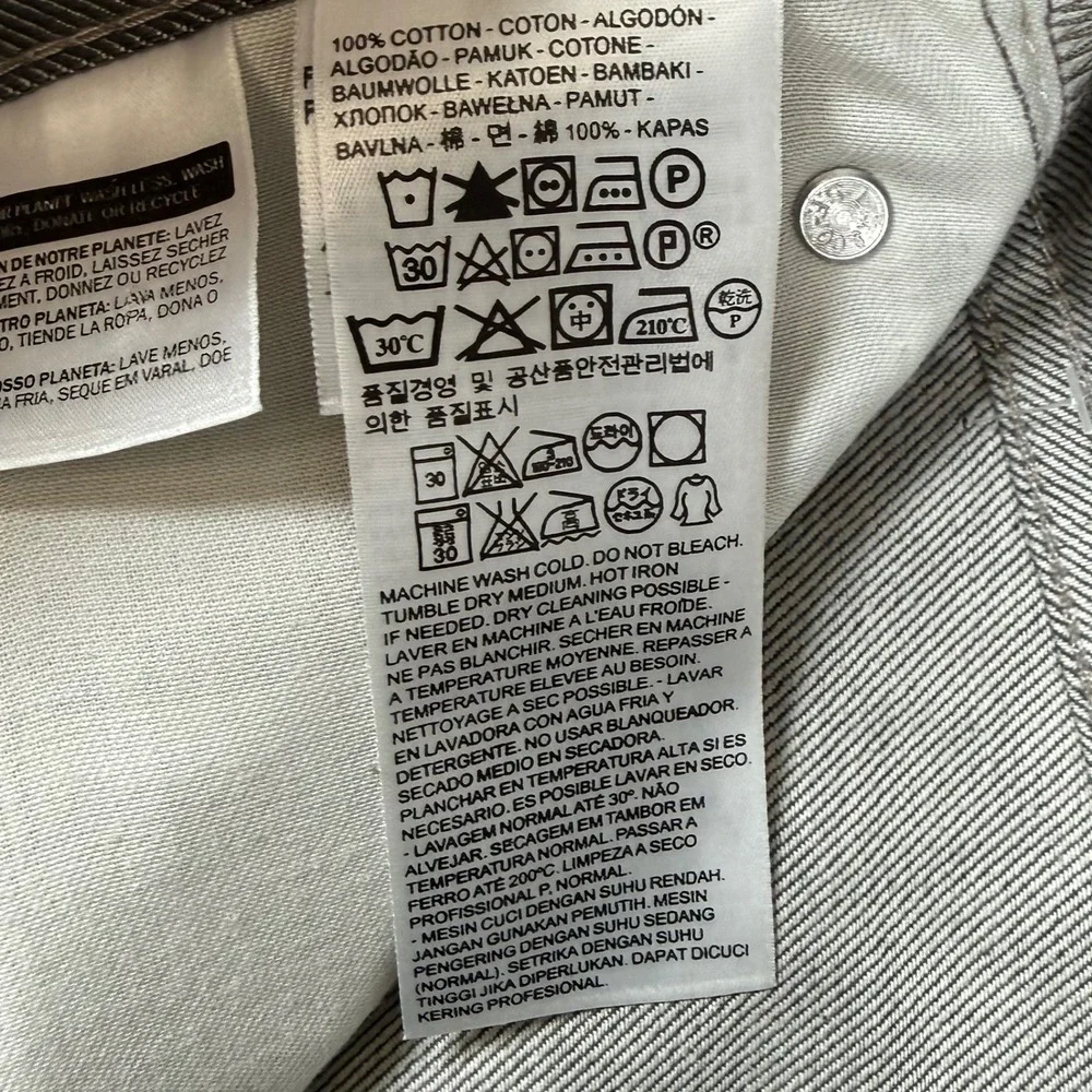 NEW Levi's 569 Mens 33x30 (Actual 35x28) Gray Loose Straight Fit Denim Jeans
